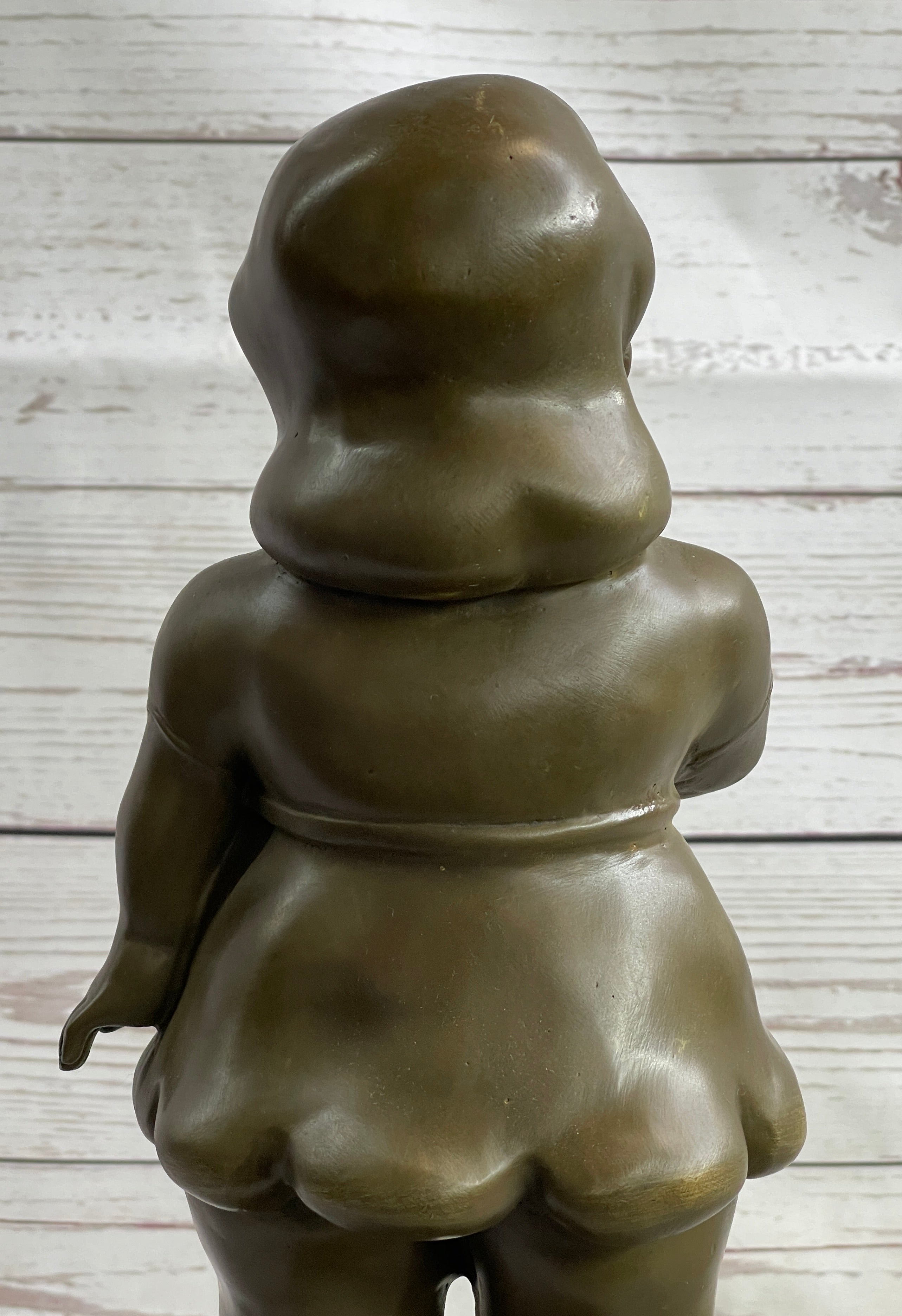 Fernando Botero Chubby Young Woman in Skirt Sculpture