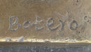 Signed Abstract Prima Ballerina after Botero Bronze Marble