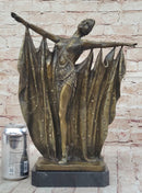 Demetre Chiparus Art Deco Dancer Curtain Call Bronze Sculpture