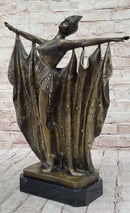 Demetre Chiparus Art Deco Dancer Curtain Call Bronze Sculpture
