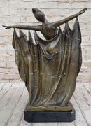 Demetre Chiparus Art Deco Dancer Curtain Call Bronze Sculpture