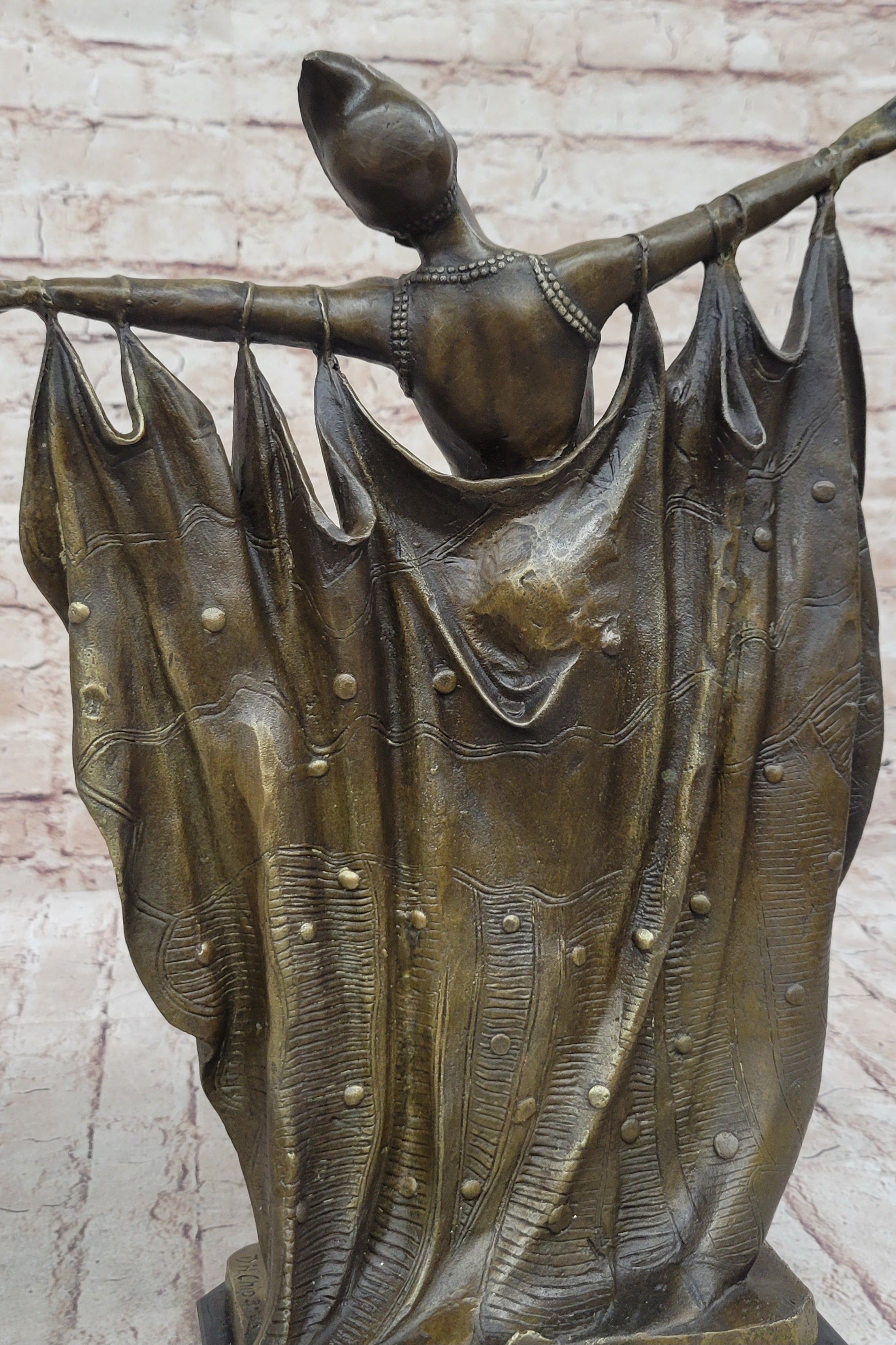 Demetre Chiparus Art Deco Dancer Curtain Call Bronze Sculpture