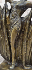 Demetre Chiparus Art Deco Dancer Curtain Call Bronze Sculpture