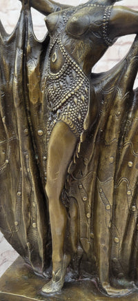 Demetre Chiparus Art Deco Dancer Curtain Call Bronze Sculpture
