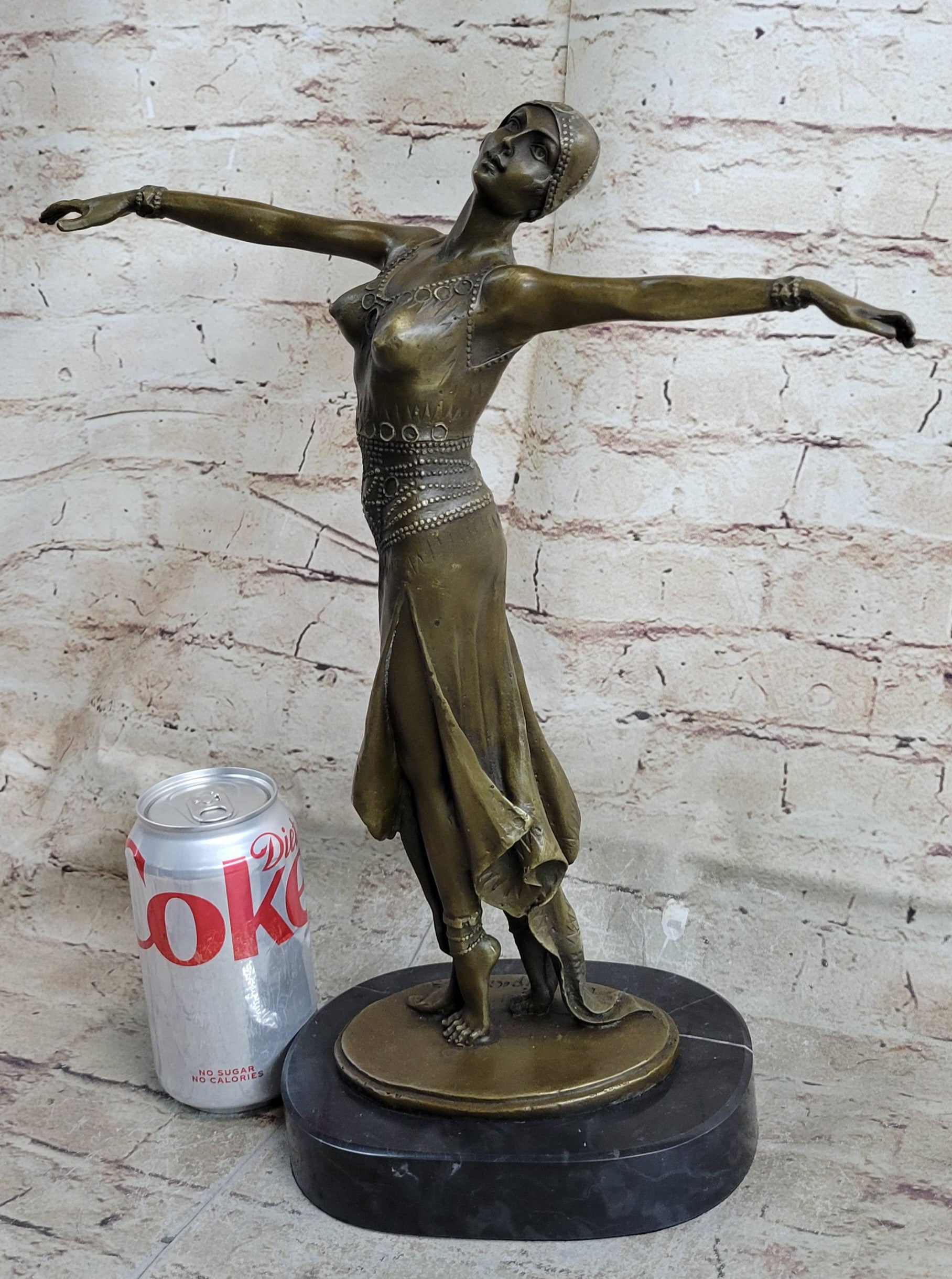 D.H. Chiparus Bronze Dancer Standing On Her Toes