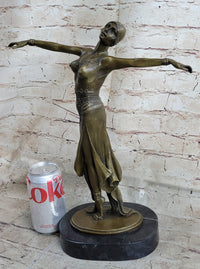 D.H. Chiparus Bronze Dancer Standing On Her Toes