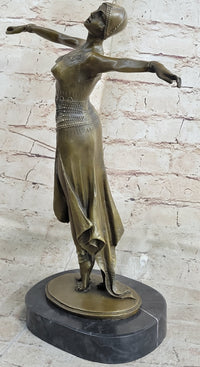 D.H. Chiparus Bronze Dancer Standing On Her Toes