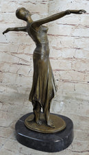 D.H. Chiparus Bronze Dancer Standing On Her Toes