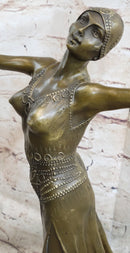 D.H. Chiparus Bronze Dancer Standing On Her Toes