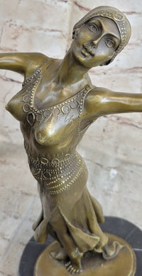D.H. Chiparus Bronze Dancer Standing On Her Toes