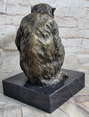 Austrian Bronze Sculpture of Mama Monkey & Baby Signed Milo