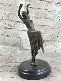 Gypsy Dancer Brown Bronze Chiparus Figure Sculpture