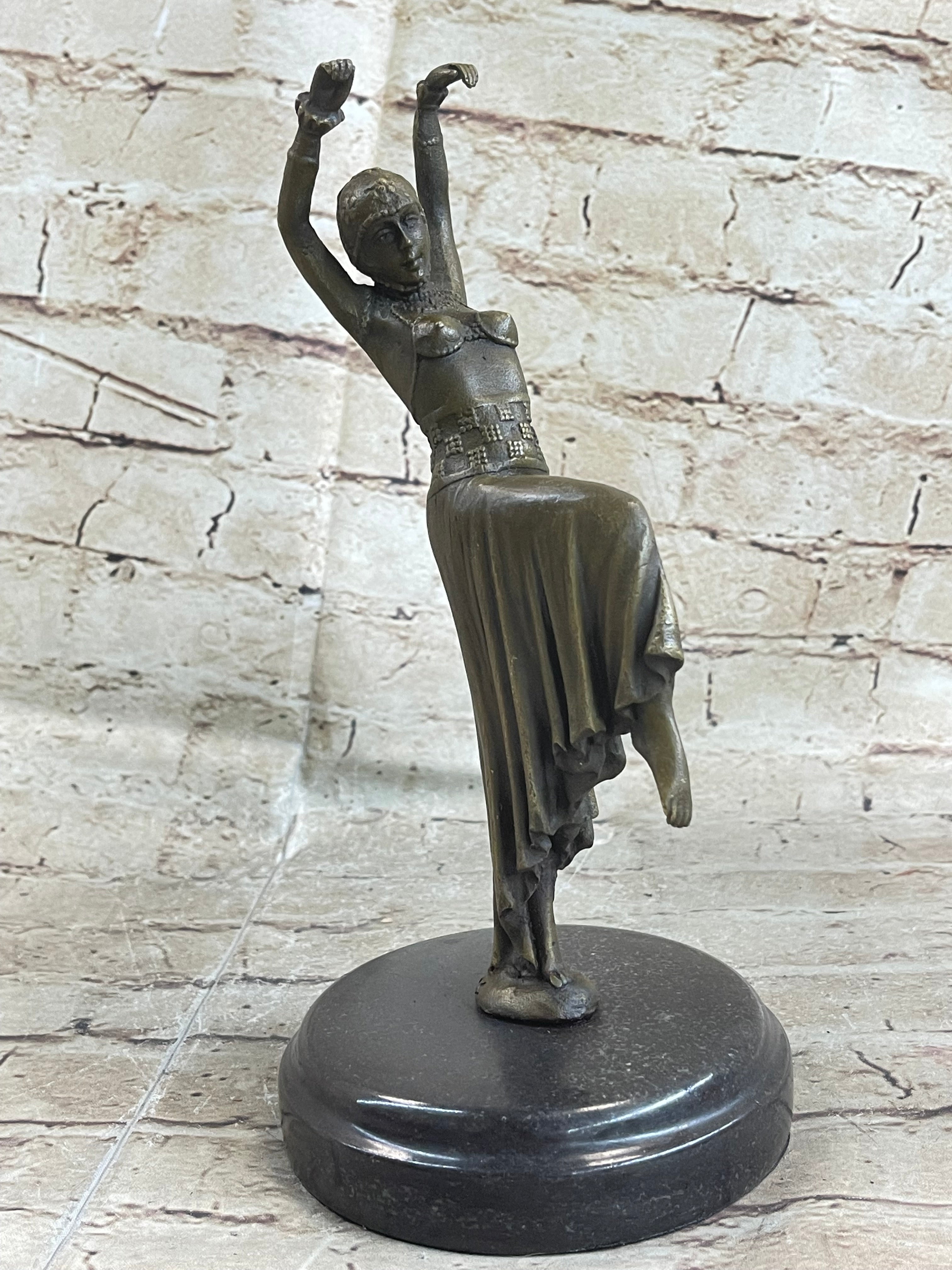 Gypsy Dancer Brown Bronze Chiparus Figure Sculpture