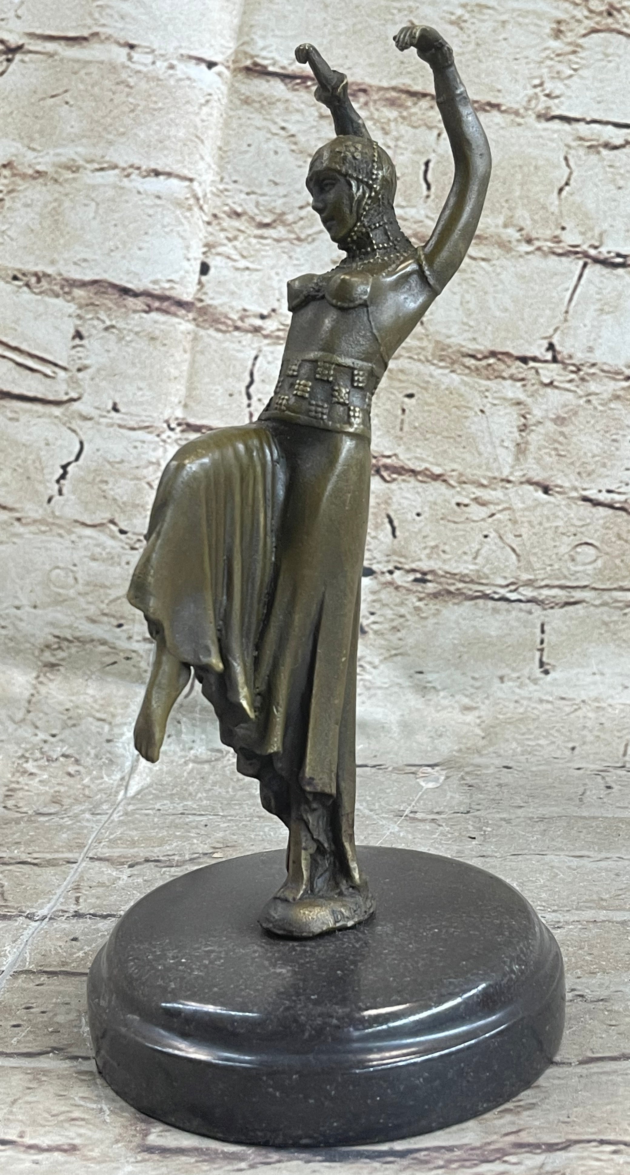 Gypsy Dancer Brown Bronze Chiparus Figure Sculpture