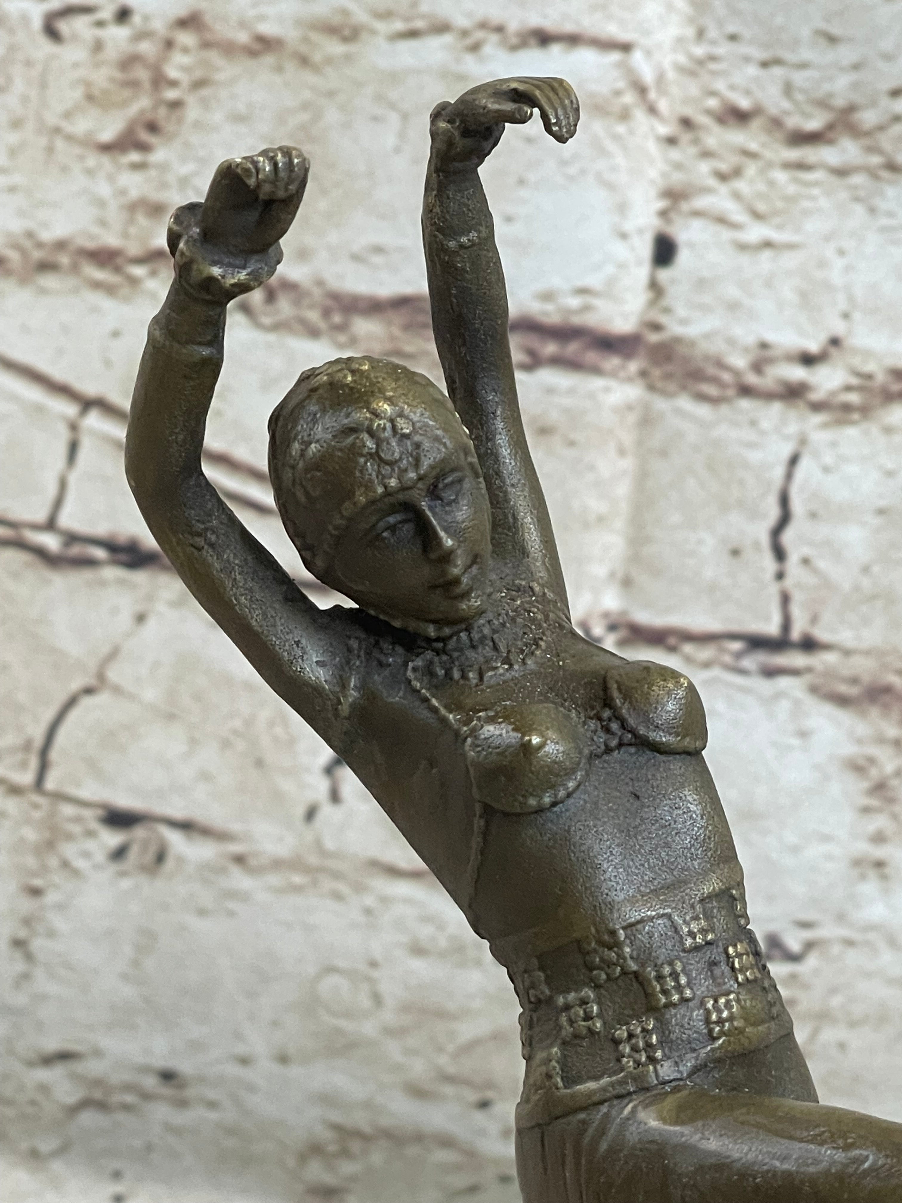 Gypsy Dancer Brown Bronze Chiparus Figure Sculpture