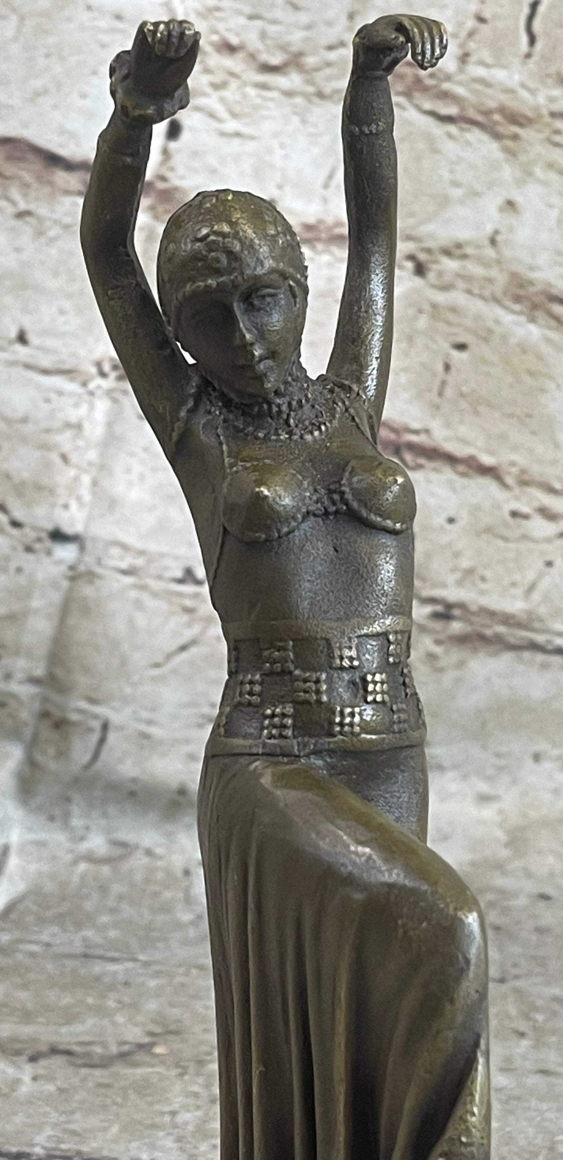 Gypsy Dancer Brown Bronze Chiparus Figure Sculpture