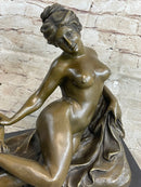 Cupid Comforting Aphrodite Bronze After Louis Gossin