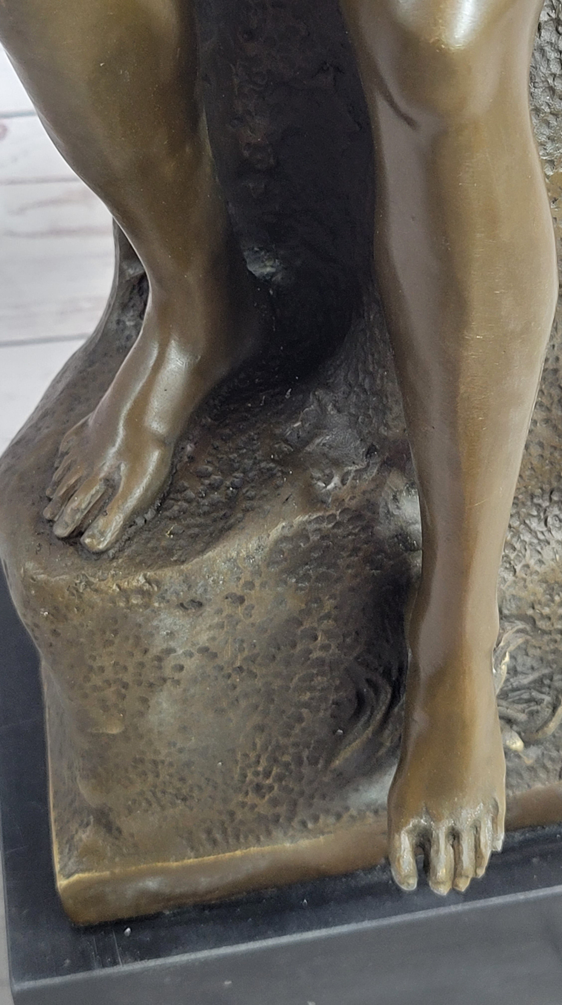 Roman Winged Goddess Warrior of Victory Signed Solid Bronze