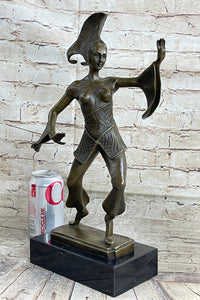 Signed Bronze Art Deco Sculpture by Dimitri Chiparus 38 CM