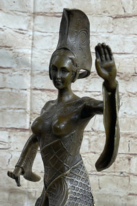 Signed Bronze Art Deco Sculpture by Dimitri Chiparus 38 CM