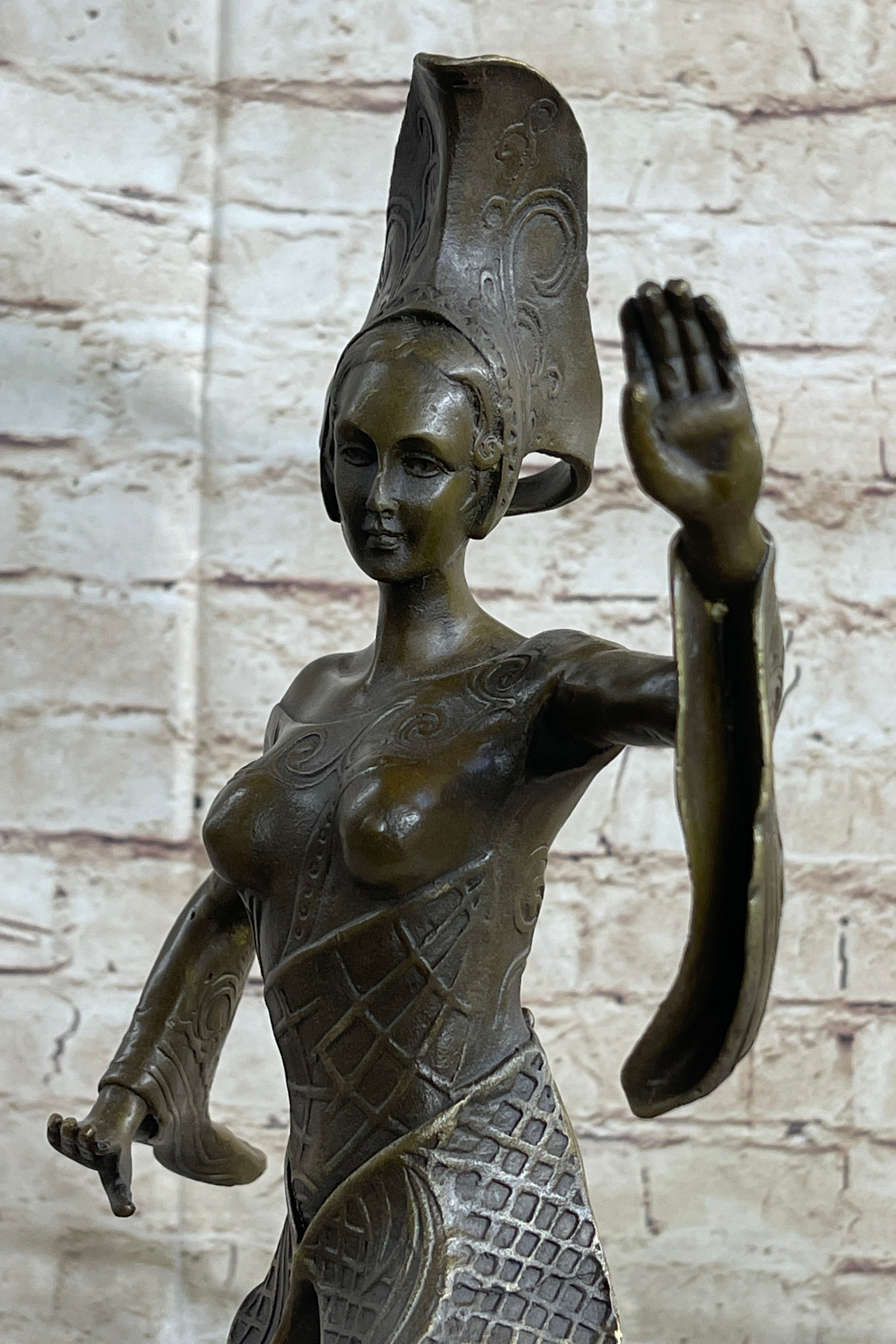 Signed Bronze Art Deco Sculpture by Dimitri Chiparus 38 CM