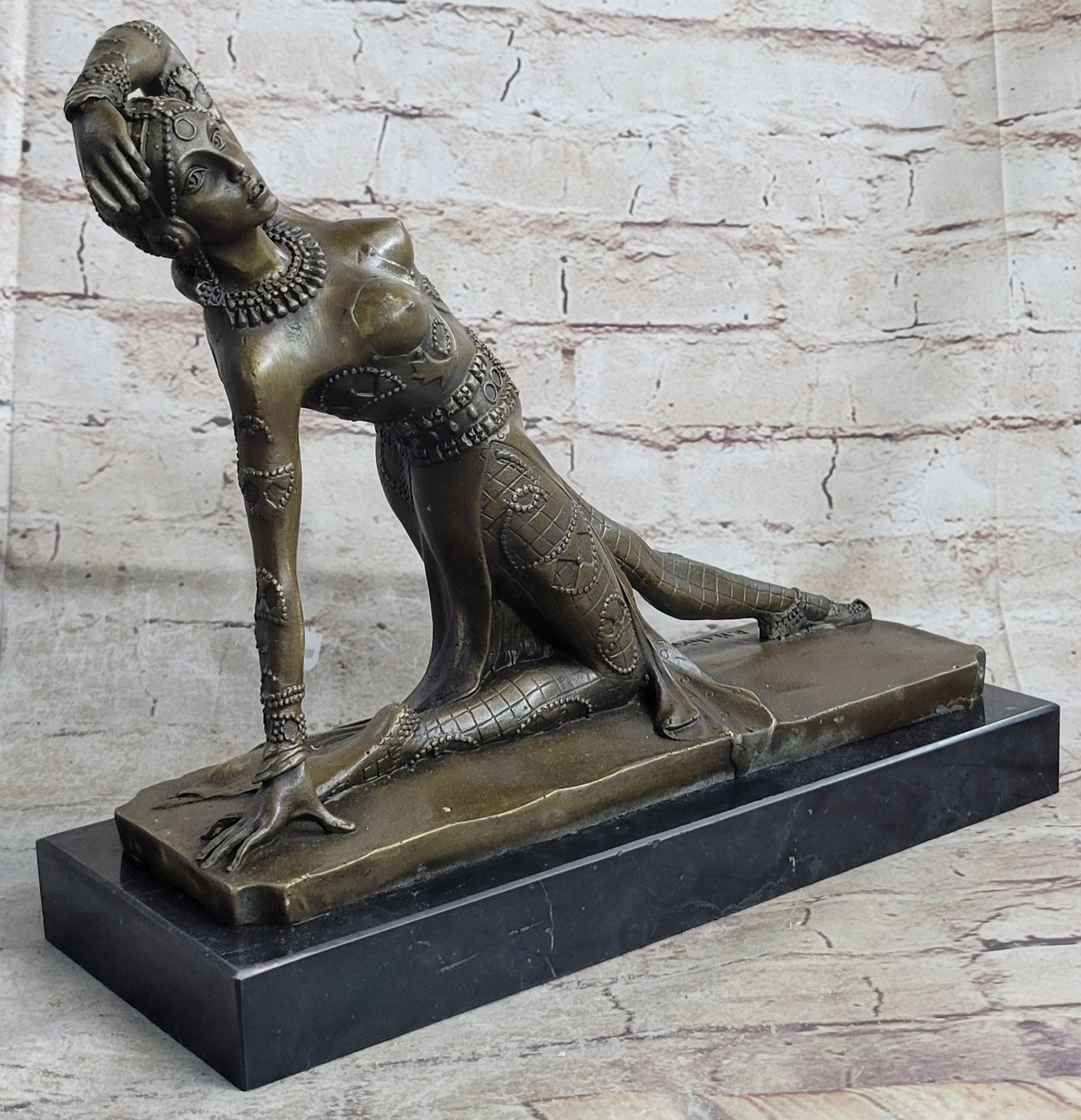 Art Nouveau Dancer by D.H. Chiparus Bronze Sculpture