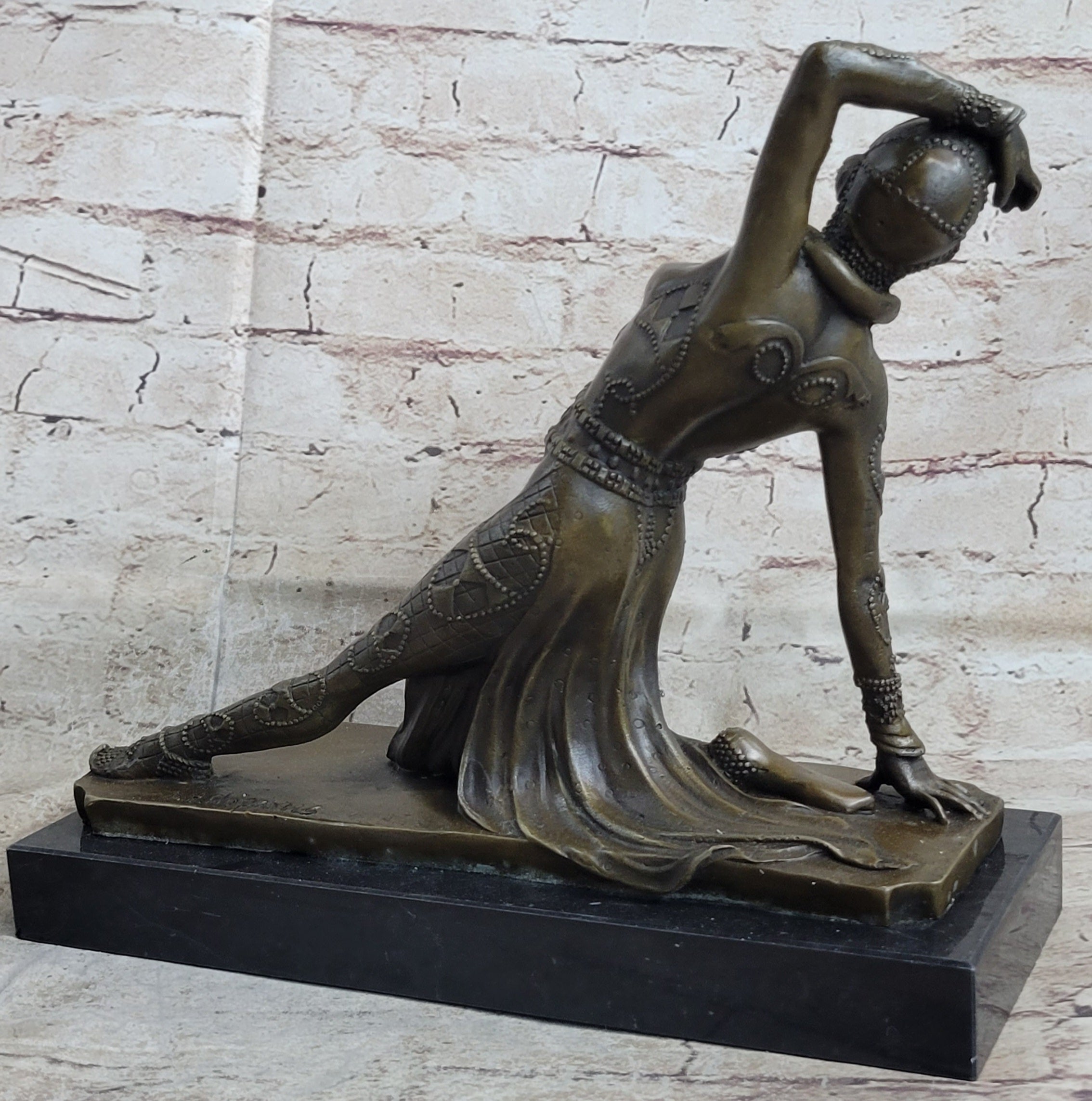Art Nouveau Dancer by D.H. Chiparus Bronze Sculpture