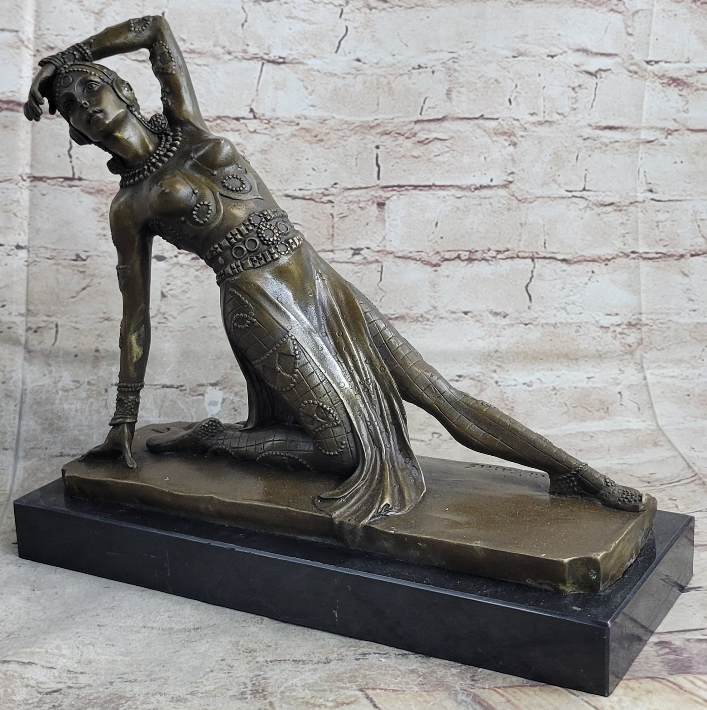Art Nouveau Dancer by D.H. Chiparus Bronze Sculpture