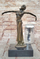 Chiparus Art Deco Bronze Dancer with Outstretched Arms