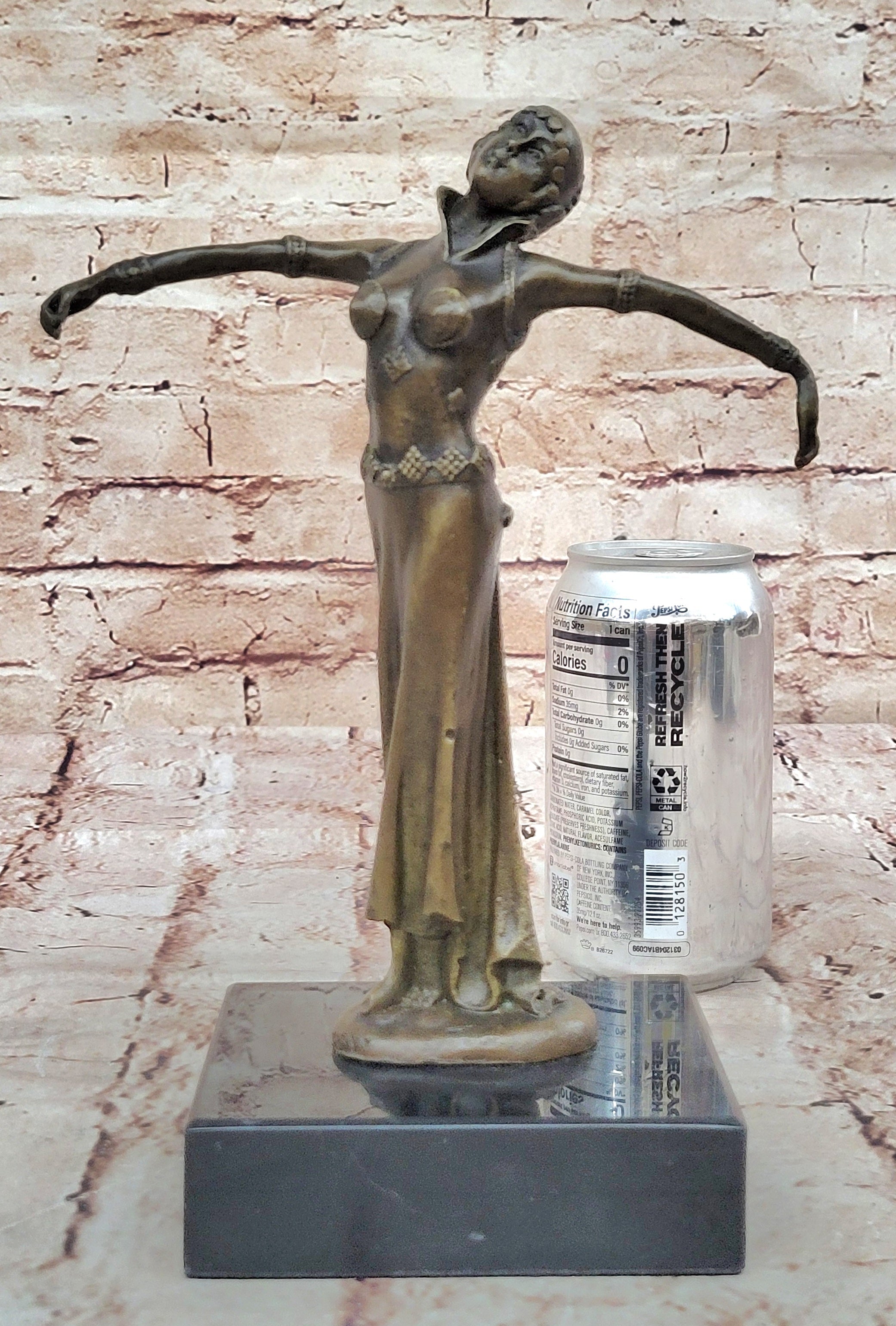 Chiparus Art Deco Bronze Dancer with Outstretched Arms