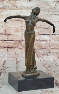 Chiparus Art Deco Bronze Dancer with Outstretched Arms
