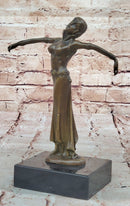 Chiparus Art Deco Bronze Dancer with Outstretched Arms