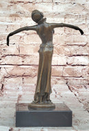 Chiparus Art Deco Bronze Dancer with Outstretched Arms