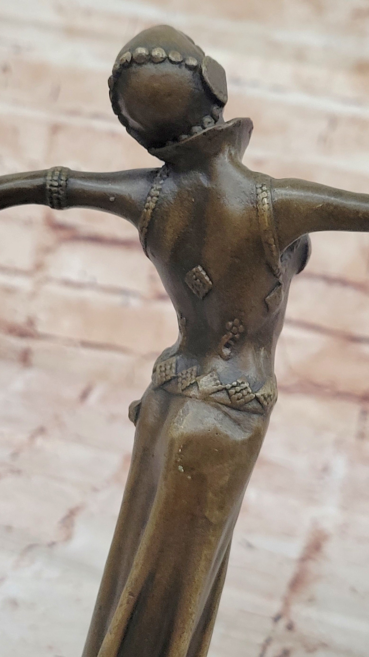 Chiparus Art Deco Bronze Dancer with Outstretched Arms