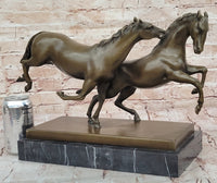 Bronze Horse Duo – Rearing Stallions Sculpture