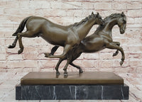 Bronze Horse Duo – Rearing Stallions Sculpture