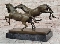 Bronze Horse Duo – Rearing Stallions Sculpture