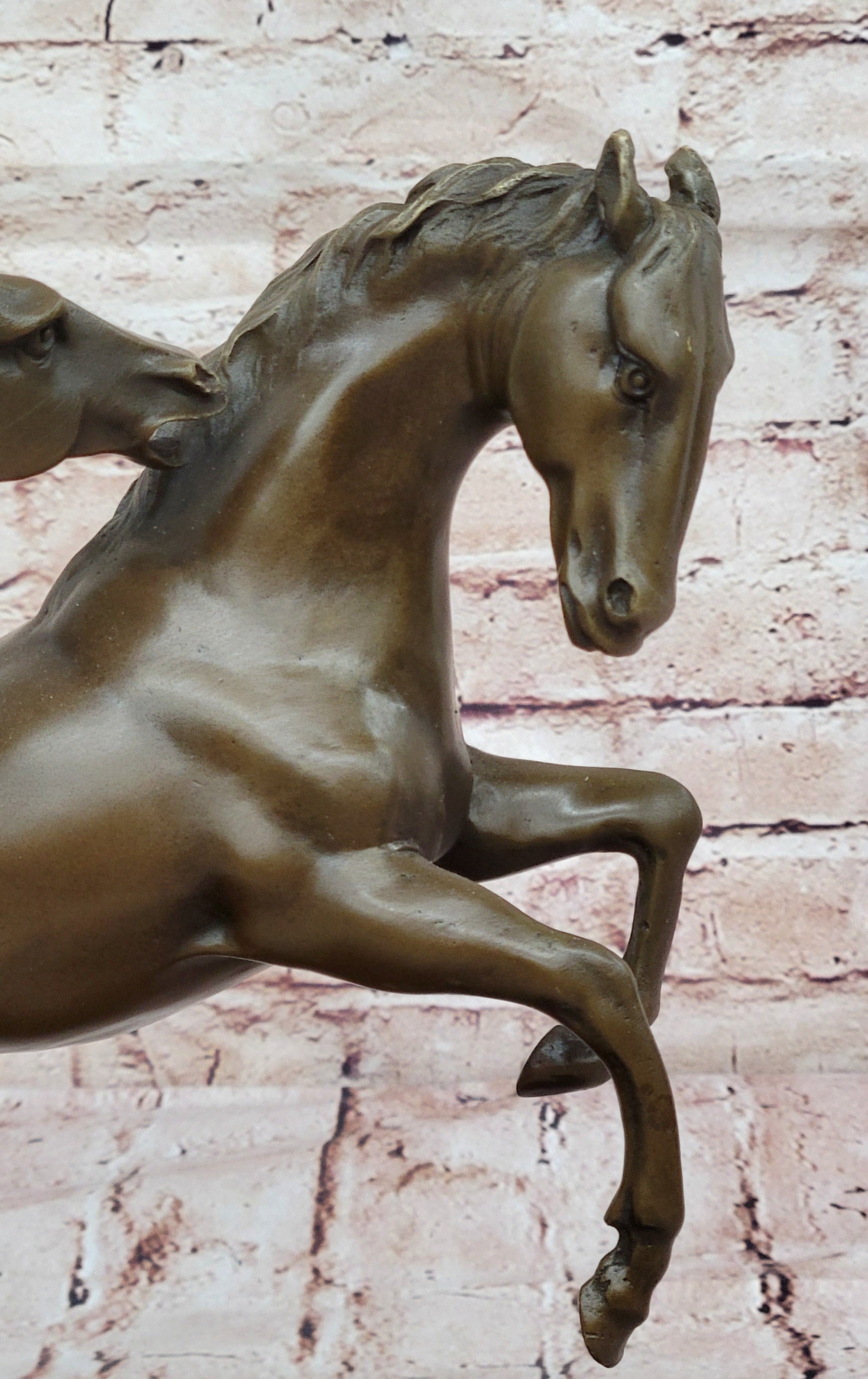 Bronze Horse Duo – Rearing Stallions Sculpture