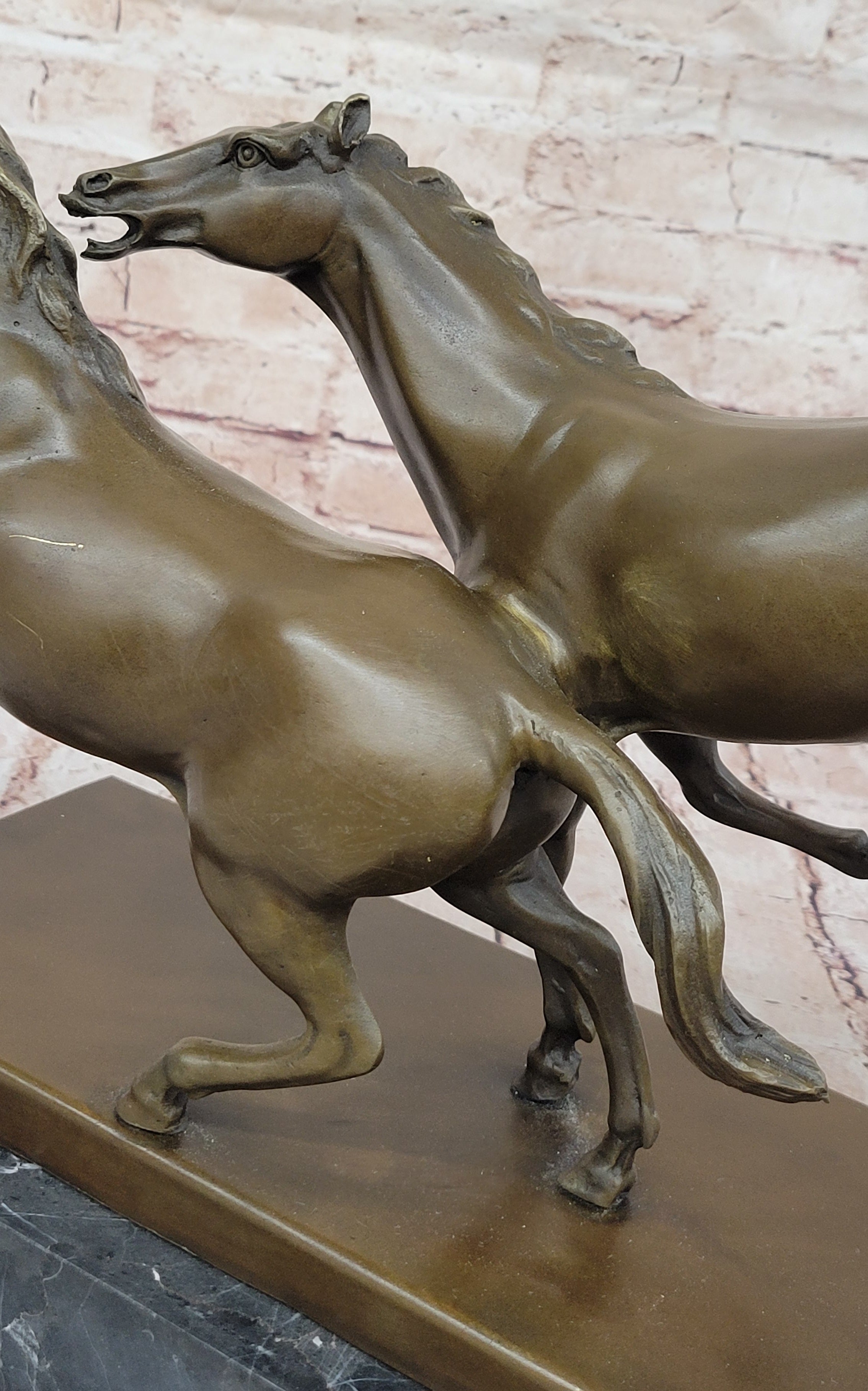 Bronze Horse Duo – Rearing Stallions Sculpture