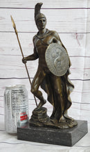 King Leonidas 300 Greek Spartan Warrior Bronze Sculpture 12" x 6"