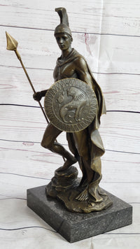 King Leonidas 300 Greek Spartan Warrior Bronze Sculpture 12" x 6"