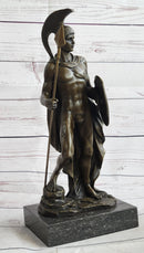King Leonidas 300 Greek Spartan Warrior Bronze Sculpture 12" x 6"
