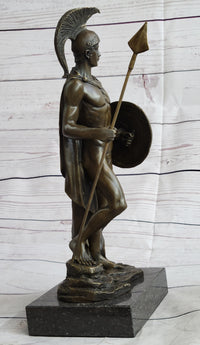 King Leonidas 300 Greek Spartan Warrior Bronze Sculpture 12" x 6"