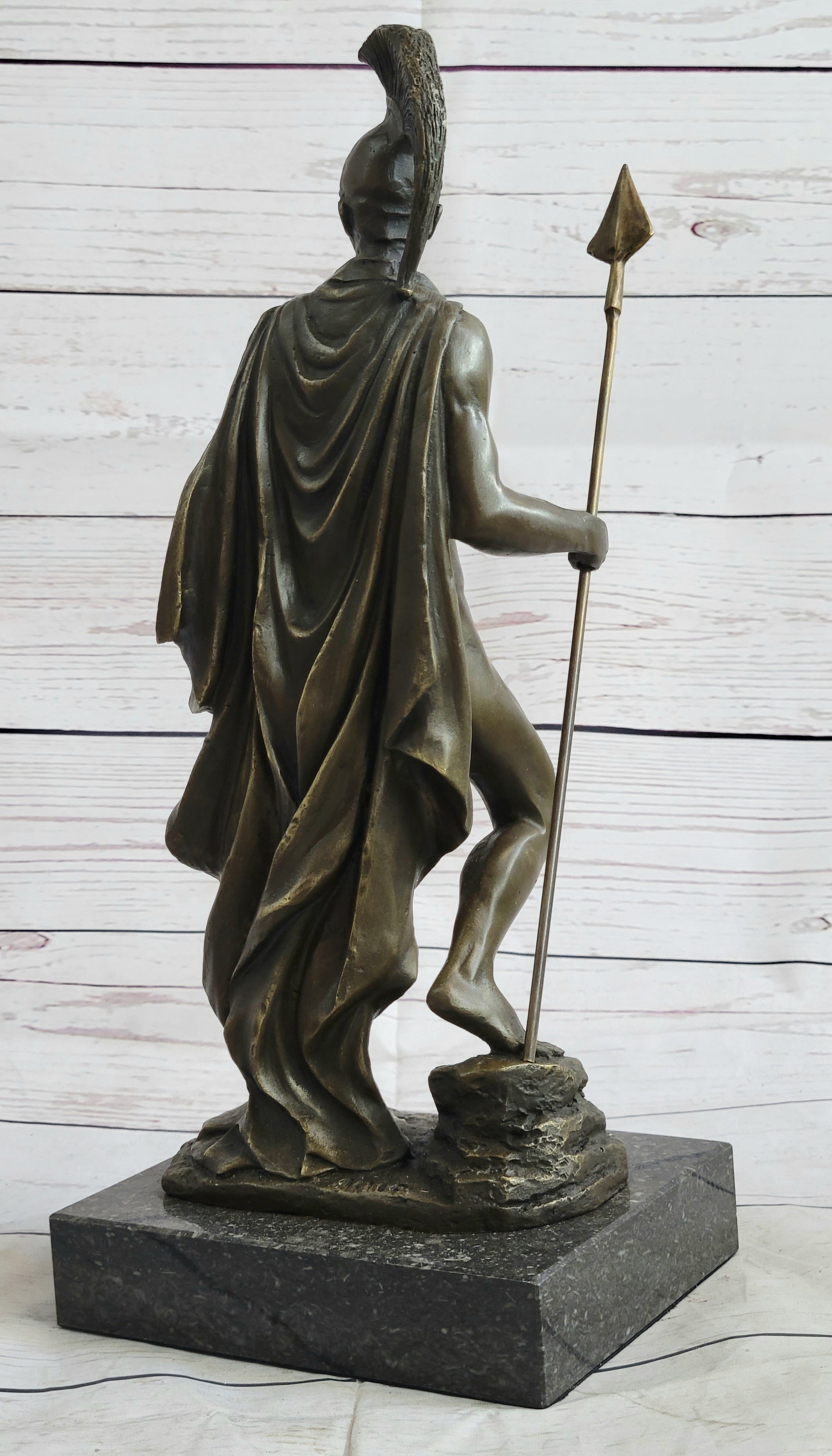 King Leonidas 300 Greek Spartan Warrior Bronze Sculpture 12" x 6"