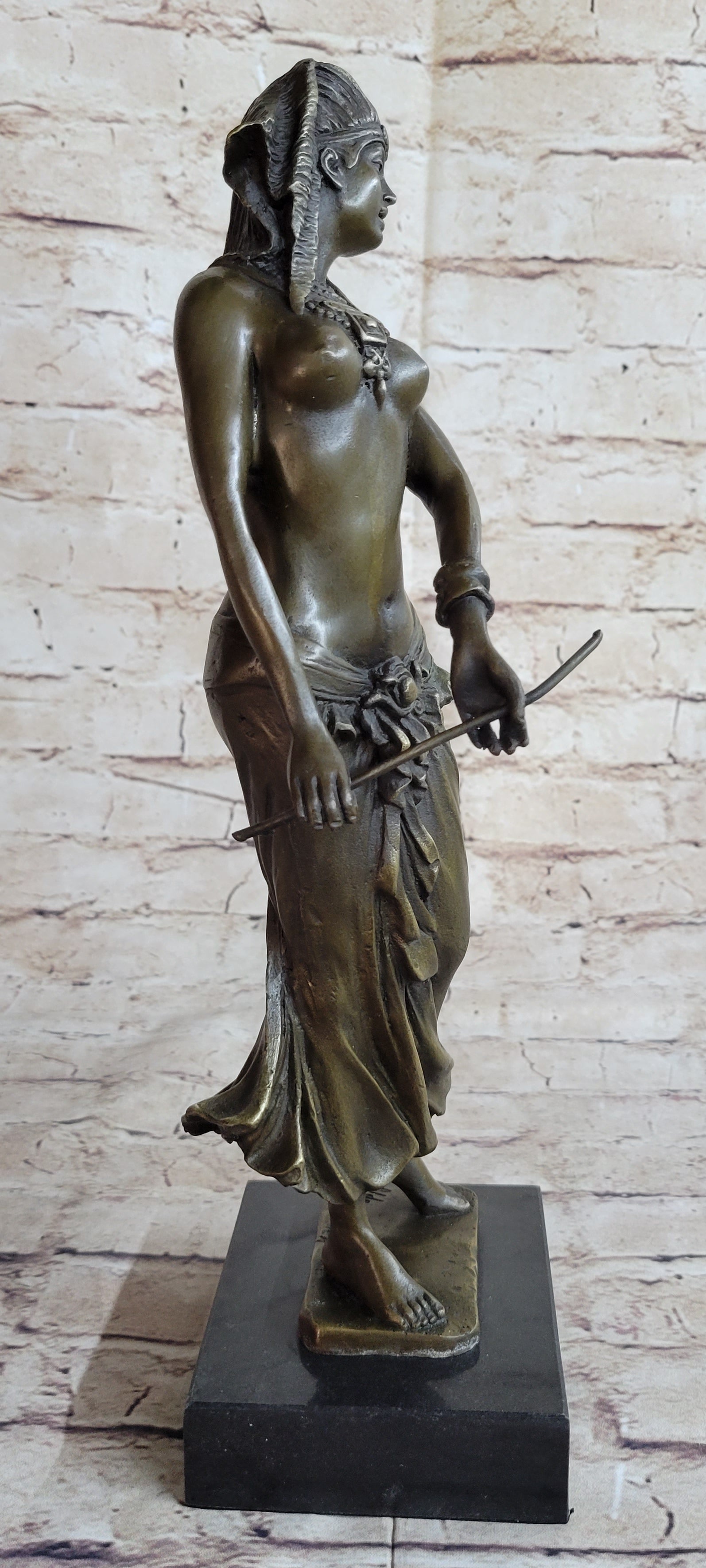 Signed Aldo Vitaleh Egyptian on the Nile Princess Bronze