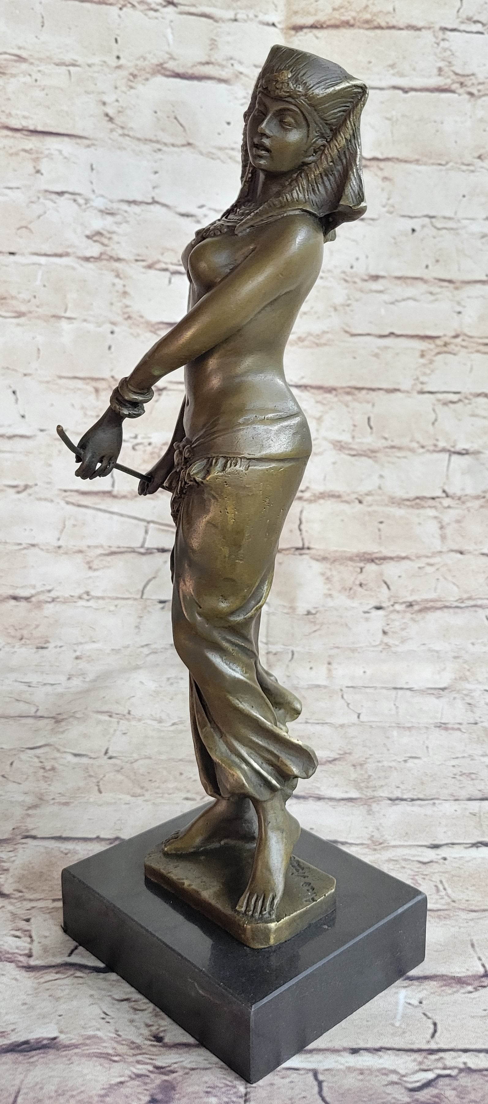 Signed Aldo Vitaleh Egyptian on the Nile Princess Bronze