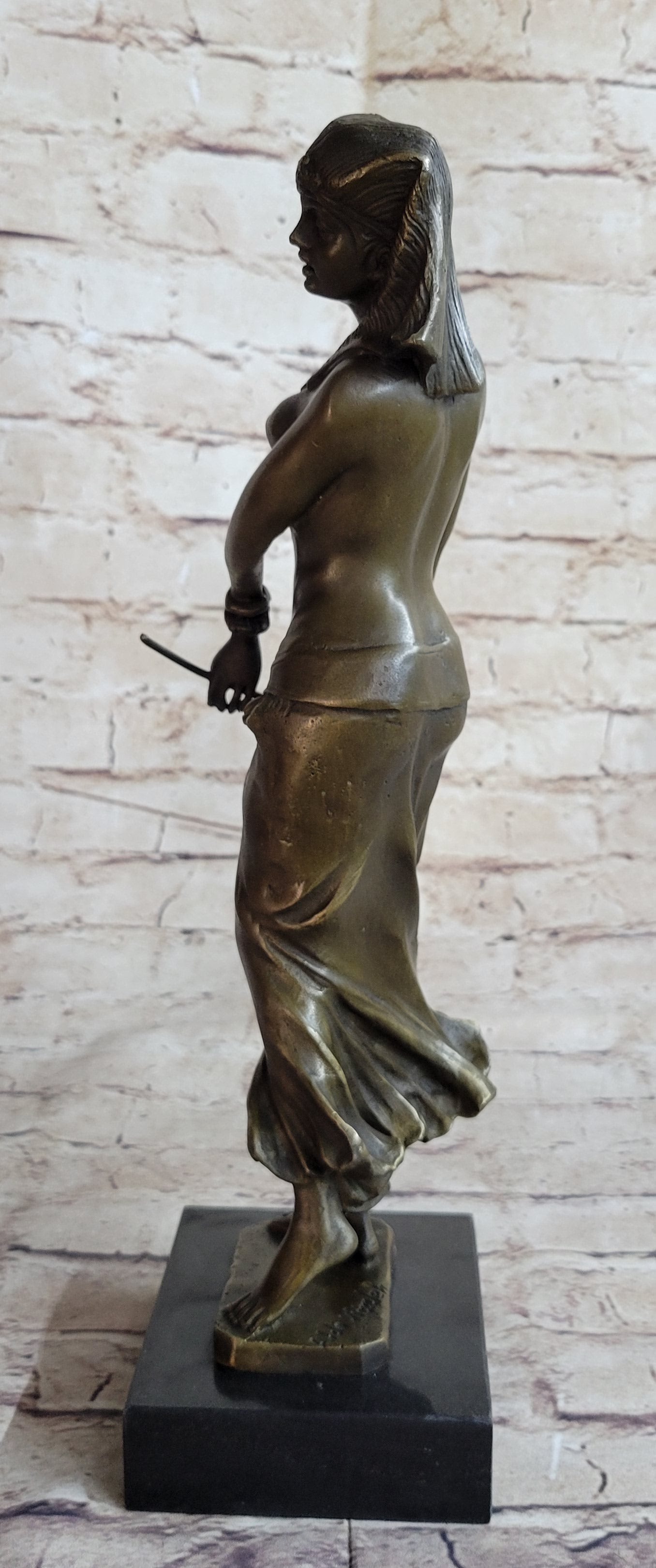 Signed Aldo Vitaleh Egyptian on the Nile Princess Bronze