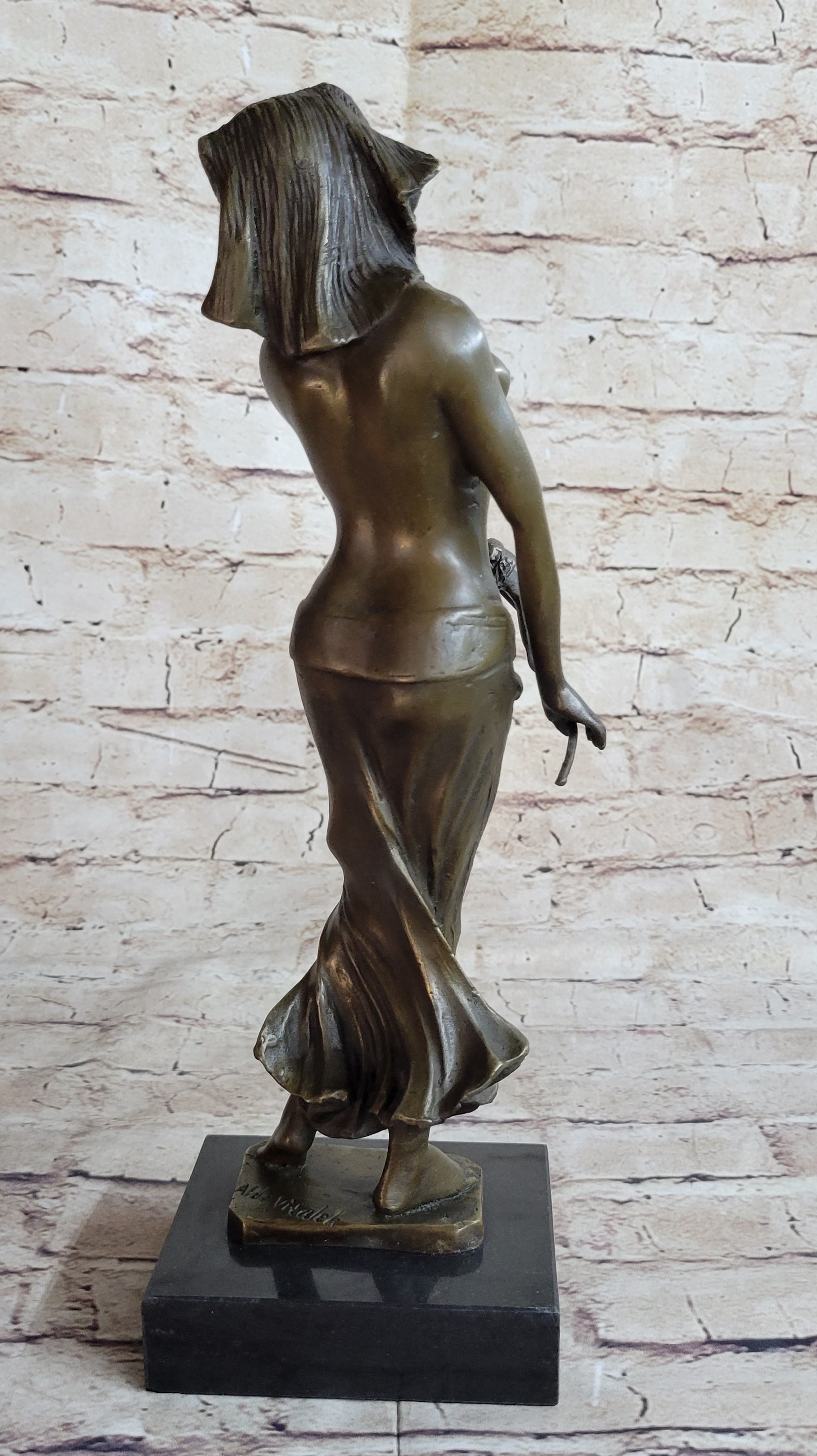 Signed Aldo Vitaleh Egyptian on the Nile Princess Bronze