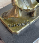 Signed Aldo Vitaleh Egyptian on the Nile Princess Bronze
