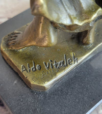 Signed Aldo Vitaleh Egyptian on the Nile Princess Bronze